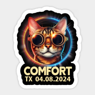 Comfort Texas Total Solar Eclipse 2024 Sticker